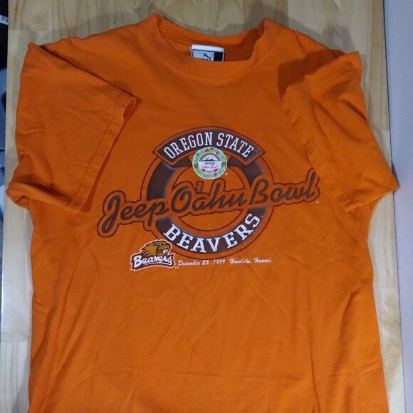 Vintage Puma Oregon State Beavers Oahu Bowl '99 T-Shirt - Picture 1 of 8